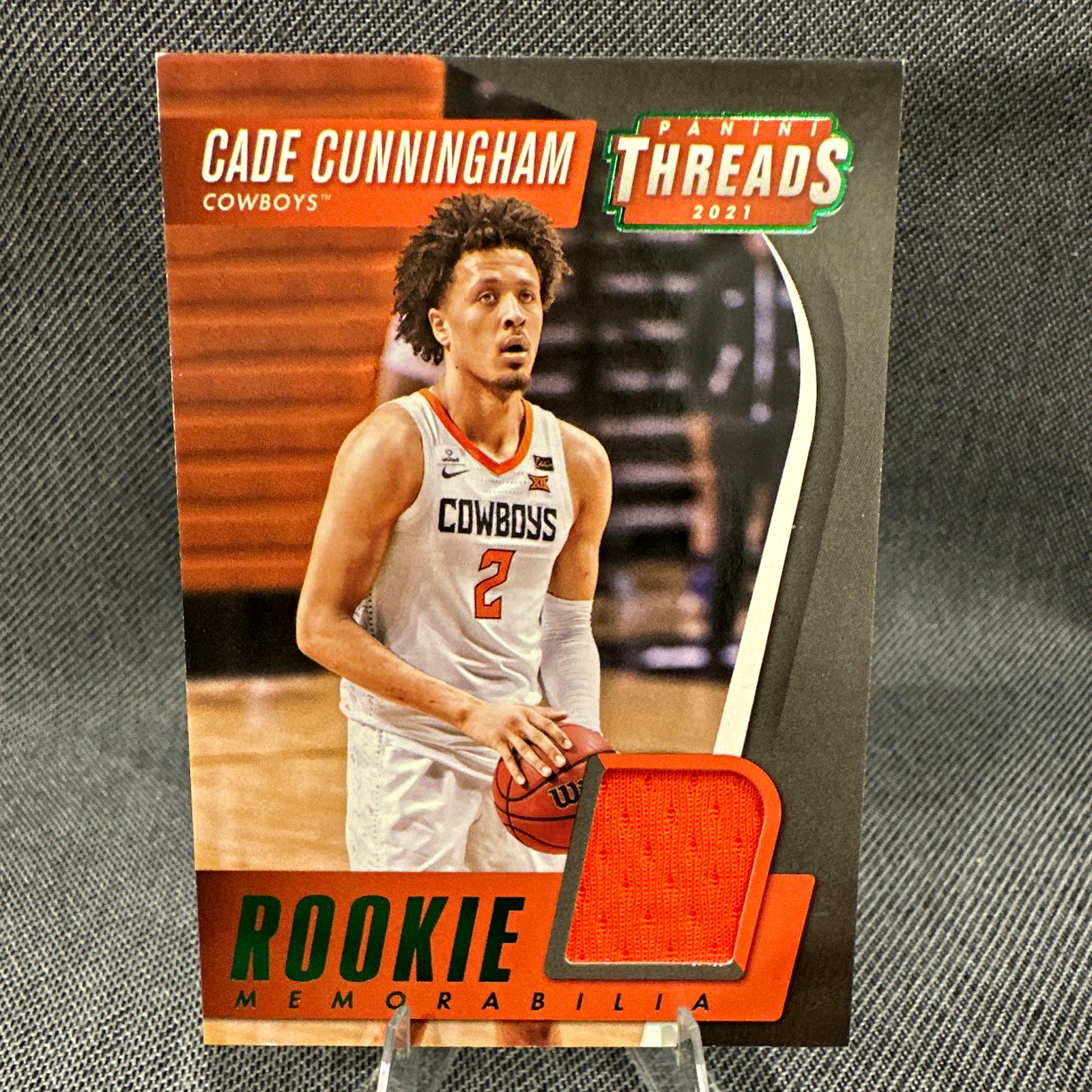 2021 Panini Chronicles Draft Picks Cade Cunningham Threads Green Rookie Relic