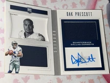 Dak Prescott RC Rookie Jersey Patch Auto /199 2016 Panini Playbook RARE COLLECT