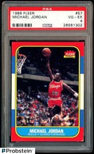 1986-87 Fleer Basketball #57 Michael Jordan Chicago Bulls RC Rookie HOF PSA 4