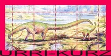 TRANSNISTRIA 2016 Fauna Prehistórica Antigua Animales Perdidos Dinosaurios s-s MNH