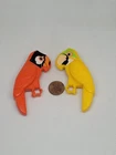 Vintage Fisher Price little people set of 2 Red Yellow Parrots for Zoo 916