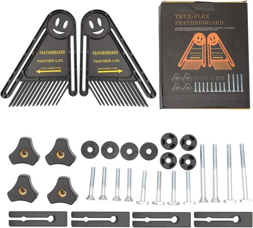 Tablero de plumas negro para mesas de enrutador, sierras de mesa y cercas (negro) - Imagen 2 de 4
