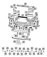 Genuine Mopar Fog Lamp Bezel Kit 68318117AB