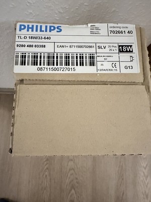 25x Philips TL-D 18W/33-640 Leuchtstoffröhre T8 G13 60cm 4000K OVP