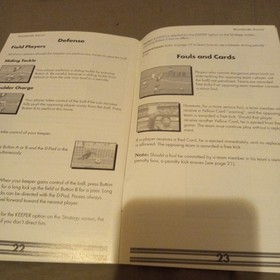 WORLDWIDE SOCCER  MANUAL ( Sega Saturn ) Manual Only NTSC-U/C