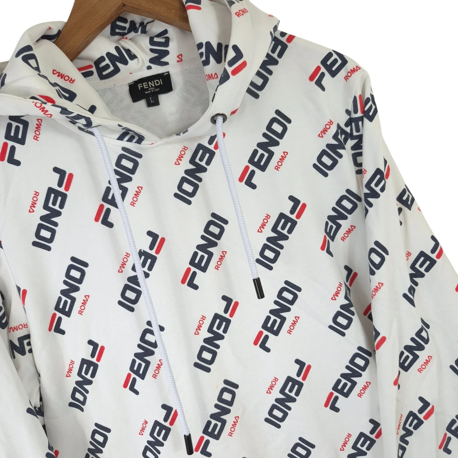 Felpa con cappuccio uomo Fendi Roma leggera piccola