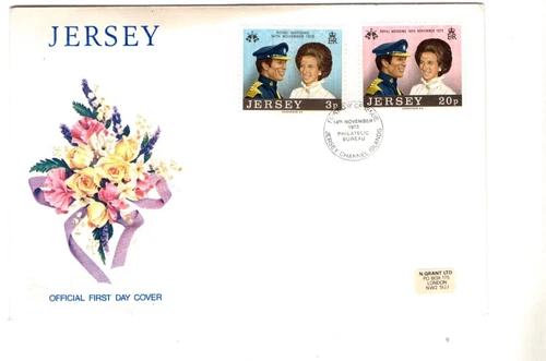 1973 JERSEY - ROYAL WEDDING FDC FROM COLLECTION K38
