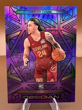 2024-25 Panini Obsidian Jaylon Tyson #146 Electric Etch Purple Flood /75 Rookie