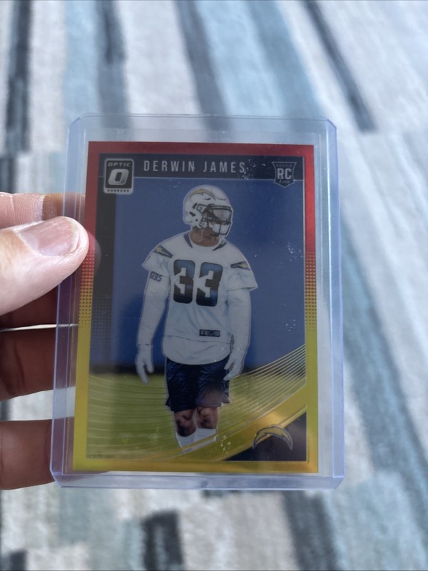 2018 Panini Donruss Optic Derwin James RC Red and Yellow Prizm #108 Chargers