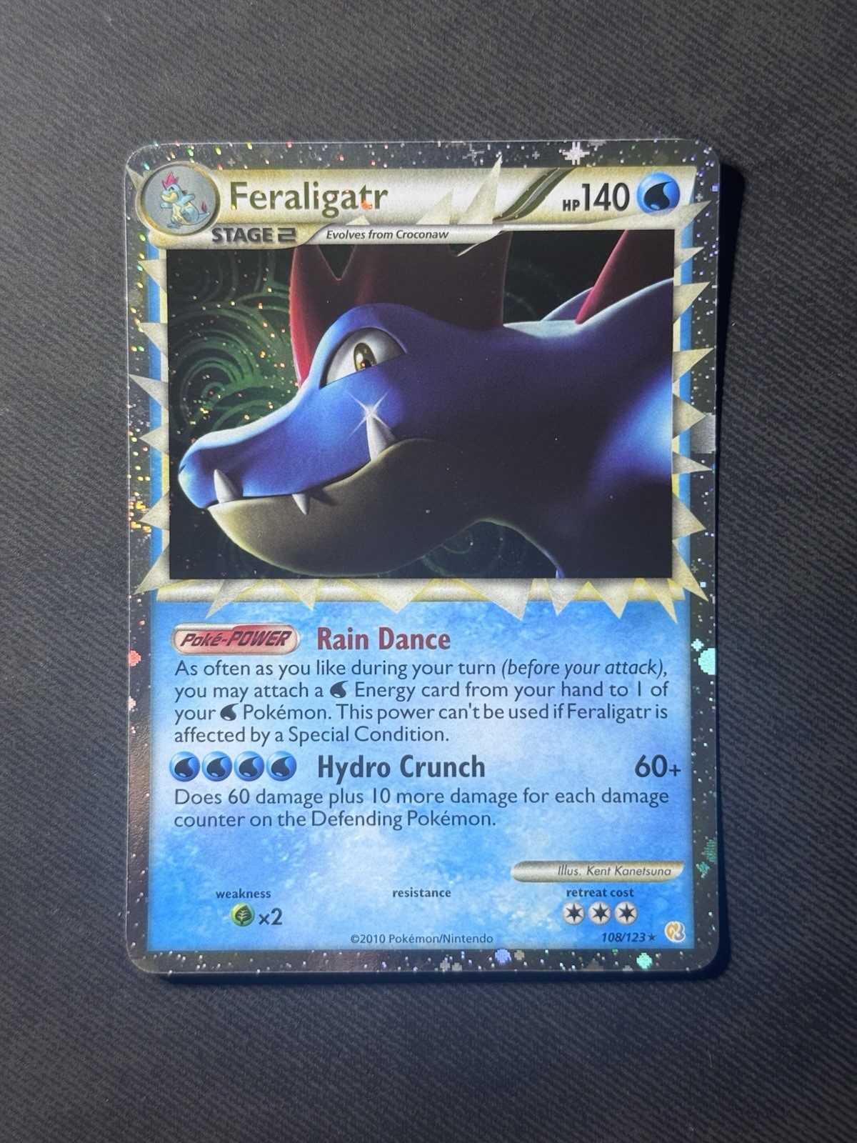 Feraligatr (Prime) HGSS 108/123 Ultra Rare Holo Pokemon TCG - CLEAN VLP
