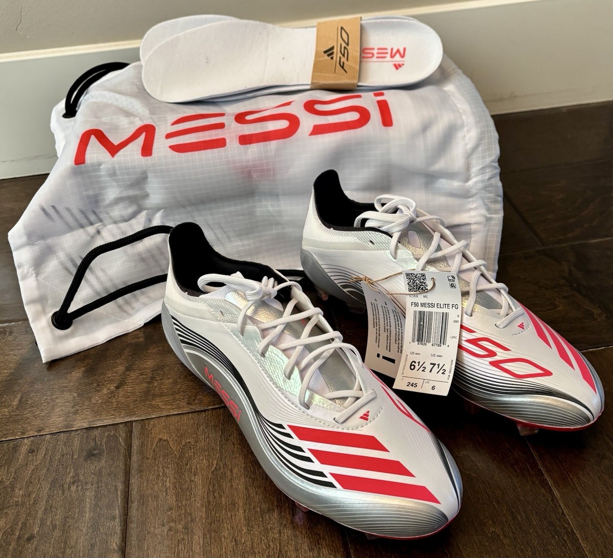 トマトマト【美品・付属品あり】F50 MESSI ELITE FG Adidas F50 Messi Elite FG Cleats With Bag And Comfort Inserts US