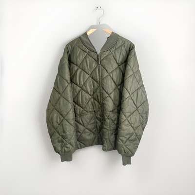 Vintage Thirty Below Men XL Urban Street Wear Hip Hop Olive Full Zip Puffer Coat