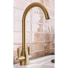 Abode Zermat Dual Lever Mixer Tap - Brushed Brass ACT3057