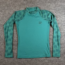 Billabong Long Sleeve Teal Rash Guard UVA/UVB Protection Women s S