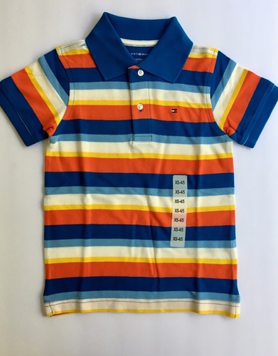 TOMMY HILFIGER Boys Striped Polo Shirt Variety Colors & Sizes NWT Kids Youth - Picture 4 of 8