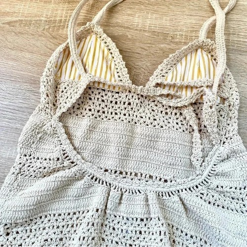 New Free People She Made Me Essential Babydoll One Piece Crochet Swimsuit Sz L - Picture 10 of 16