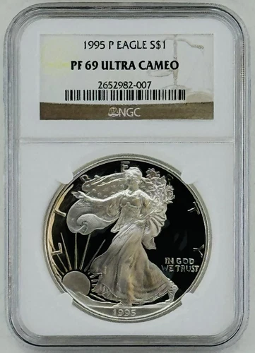 1995-P Silver Eagle $1 NGC: PF 69 Ultra Cameo #C770