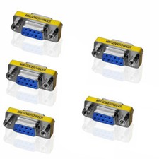 5 X 9Pin RS-232 DB9 Female to Female Serial Cable Gender Changer Coupler Adapter