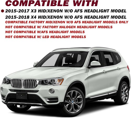 Left Side For 2015-2017 BMW X3/X4 HID Driver W/o AFS LED DRL Projector Headlight - Picture 4 of 12
