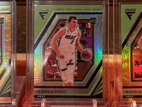 2022-23 Panini Flux Nikola Jovic Rc Sunrise 2x & Silver Holo Miami Heat - Picture 3 of 5