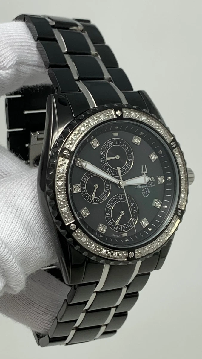 Bulova Marine Star Multifunction Mother Of Pearl Two Tone Men 