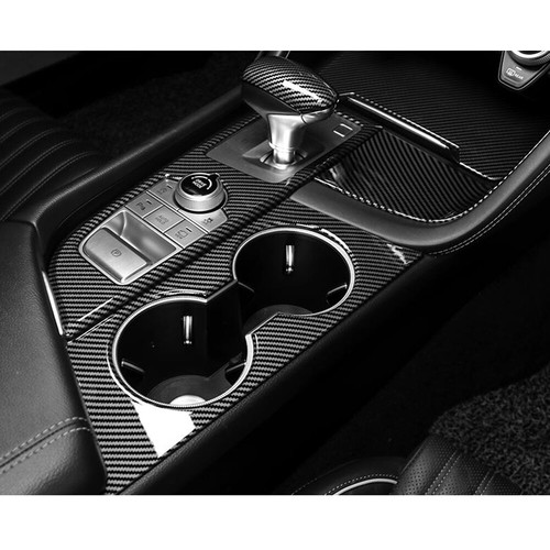 For Genesis G70 2019-2025 Carbon Fiber Console Gear Shift Set Panel Cover Trims - Picture 5 of 7