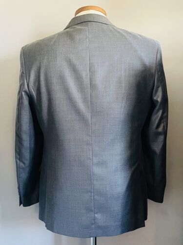 Men's Grey / Gray 3 PC 2 Button Slim-Fit 42 R Suit W/Matching Vest / 36 R Pants - Picture 2 of 13