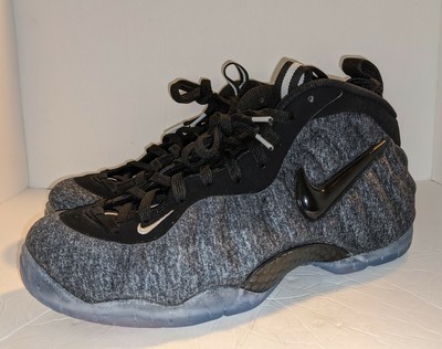 Nike Air Foamposite Pro Mens Grey Heather Sz 9.5 Fleece Wool 624041-007 Worn 1 | eBay
