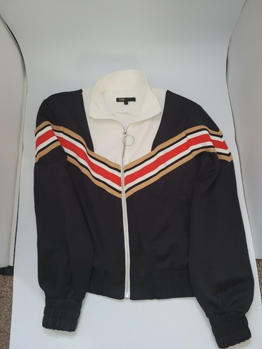 MAJE Thelo Love Striped Jacket In Black 1 (small) - Picture 6 of 9