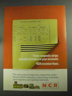 1968 NCR National Cash Register Ad - Magnetic Strips
