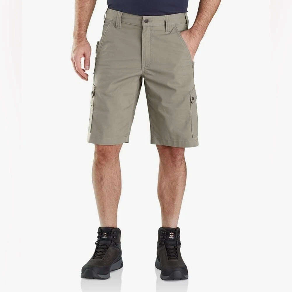 Men’s Carhartt Relaxed Fit Rugged Flex Rigby Khaki Cargo Shorts Size 46X11 NWT