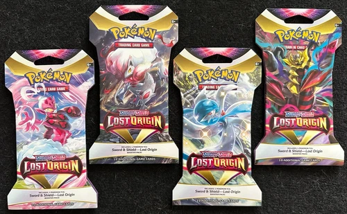 POKEMON Sword Shield LOST ORIGIN BOOSTER SLEEVE PACKS ALL 4 ARTWORK NICE!