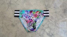 NWT 40 California Kisses dance/ swim wear blossom print bikini bottom girl XL