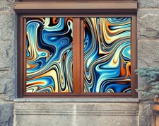 3D Texture A478 Window Film Print Sticker Cling Stained Glass UV Sinsin