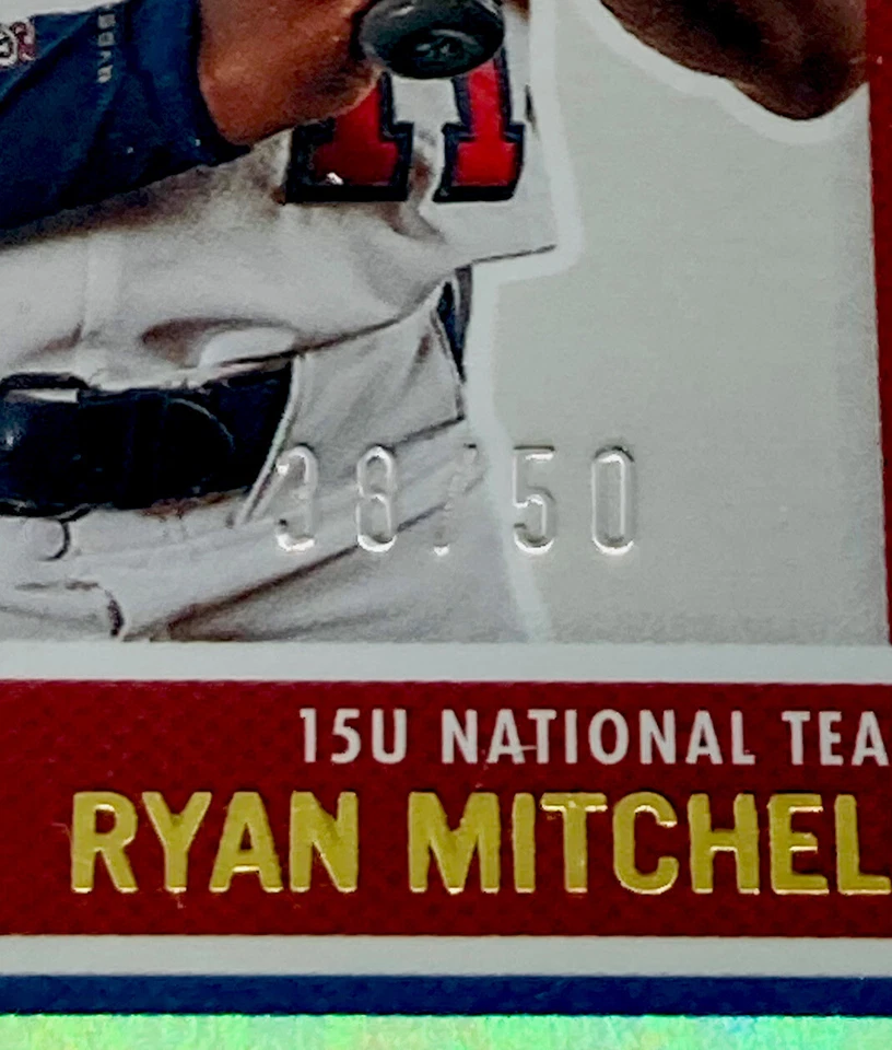 2023 USA Stars & Stripes Ryan Mitchell USA Material Insert Holo 38/50 #USAM-RM - Image 2 of 3
