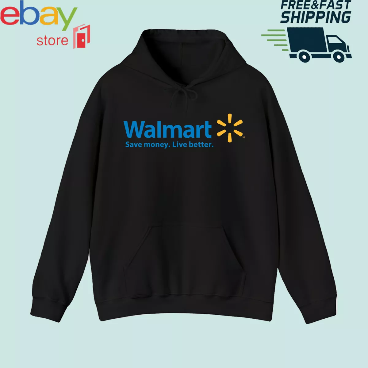 New Hoodie WALMART Logo Symbol Retail Store logo Hoodie Size S