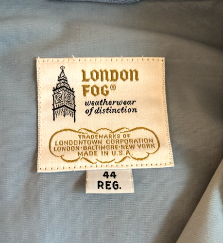 Chaqueta Harrington 44R azul claro vintage años 70 London Fog para hombre (medidas 48) - Imagen 4 de 8