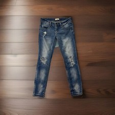 Free People Distressed Skinny Jeans 27 Skinny Ankle Western Rodeo Cowgirl