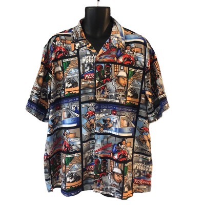 Point Zero Casual Shirt Large Cartoon Print PZ55 Party Shirt Short Sleeve 