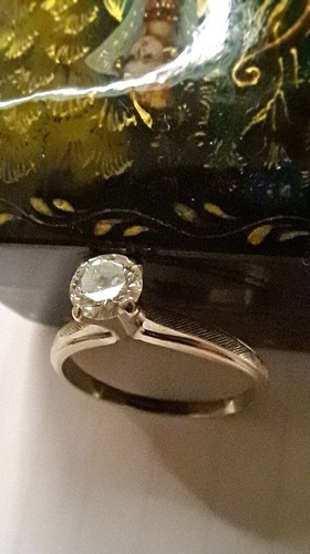 Vintage 14kt Weißgold 0,5 Karat natürlicher Diamantring - Bild 9 von 11