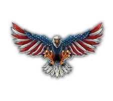 AMERICAN FLAG BALD EAGLE USA MADE DECAL STICKER 3M TRUCK VEHICLE WINDOW WALL CAR