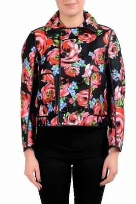 Dsquared2 100% Silk Multi-Color Double Breasted Women's Basic Jacket US XS IT 38