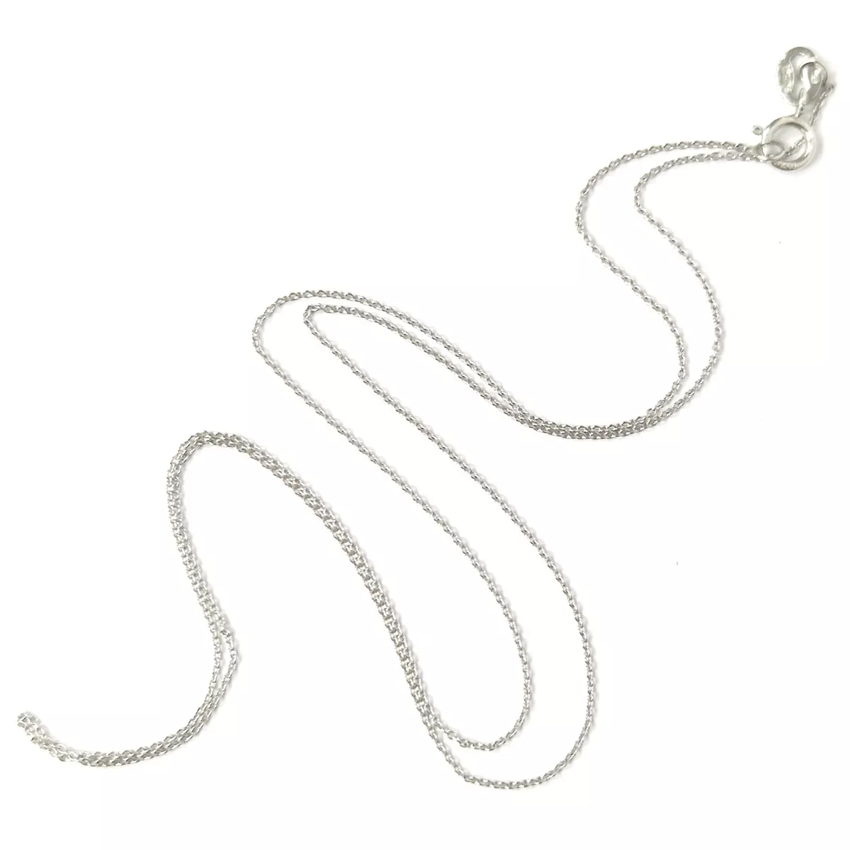 Platinum Belcher Chain 16 Inch Fine Rolo Style Solid UK Hallmarked