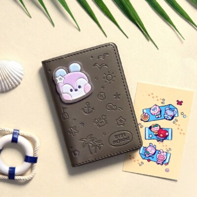 [BTS] x BT21 minini Leather Patch Card Case (MANG)
