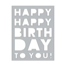 New Hero Arts "BIRTHDAY MESSAGE COVER PLATE" Steel Fancy Die 2021