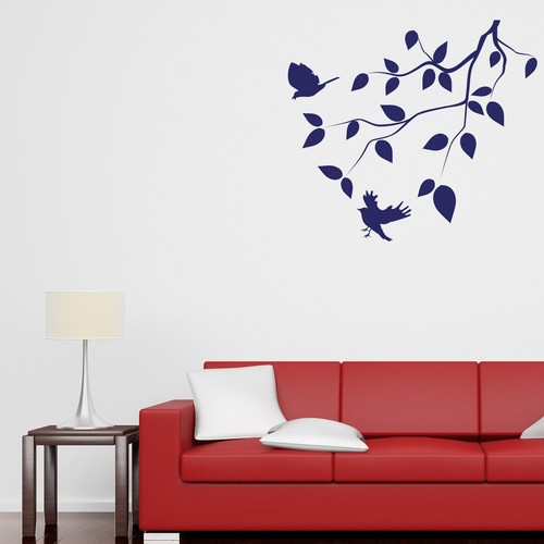 Calcomanía pegatina de pared Tree Branch hojas y pájaros v2 transferencia vinilo naturaleza hogar Reino Unido - Imagen 11 de 36
