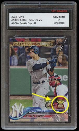 CARTE DE BASEBALL ROOKIE AARON JUDGE TOPPS ALL-STAR CUP 1RE GRADE 10 YANKEES - Photo 1 sur 1