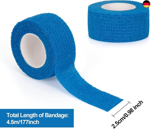 9 Rollen Fingerpflaster Selbsthaftend Pflaster Rolle 2,5cm x 4,5m Verband - Bild 5 von 7