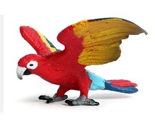 9.5cm Red Macaw Bird PVC Toy Parrot Wild Animal Figure Doll Kids Gift
