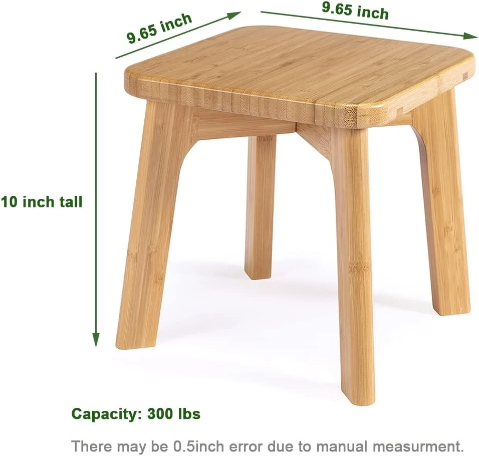 Taburete escalonado de madera de bambú taburetes escalonados pequeños para Foto 3 de 4